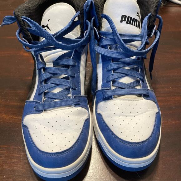 Puma Rebound Layup Blue and Black Retro Sneakers - Picture 3 of 8